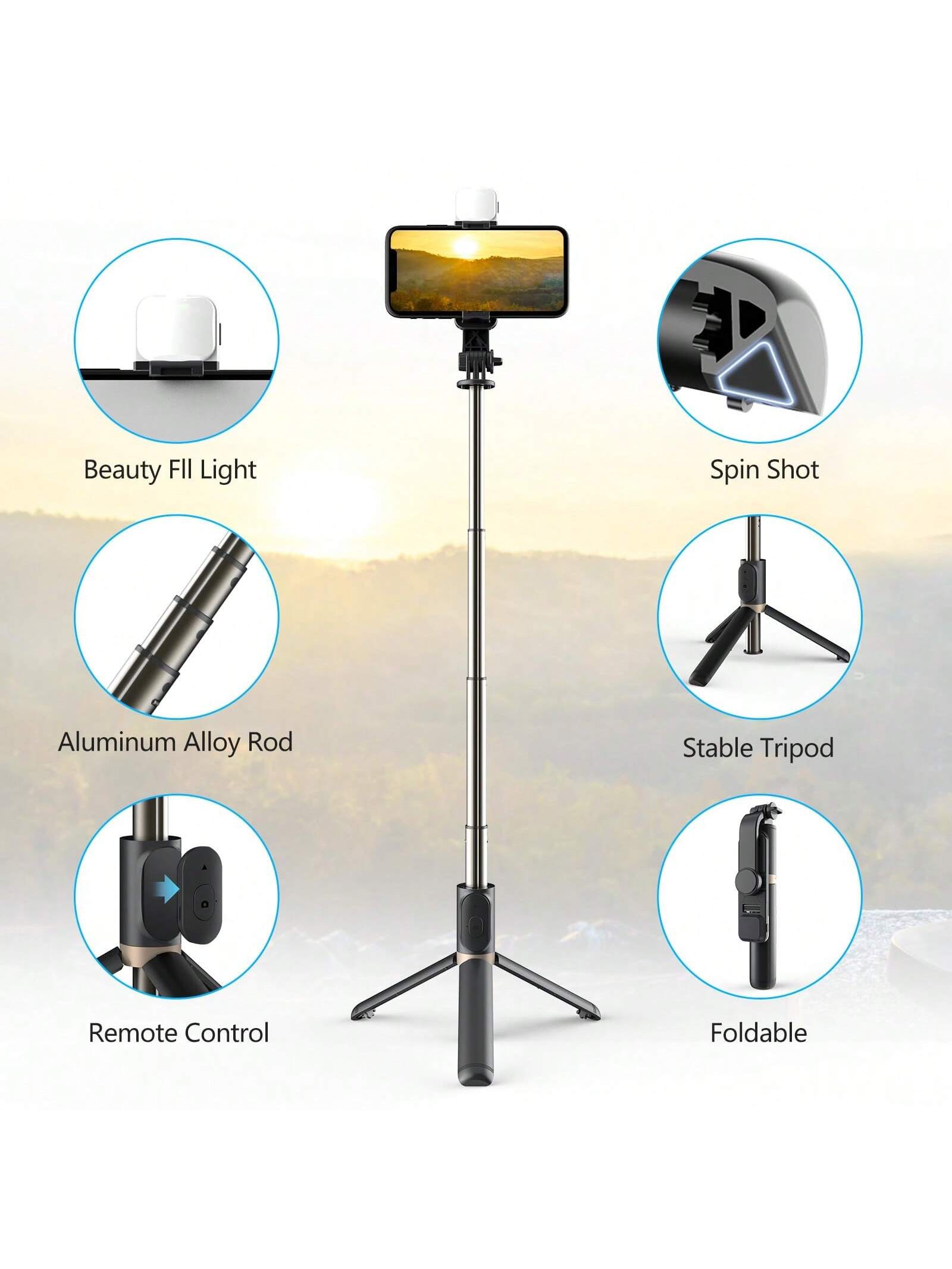 1.7M/66.9In Selfie Stick Tripo - Photography Basics 评论和价格