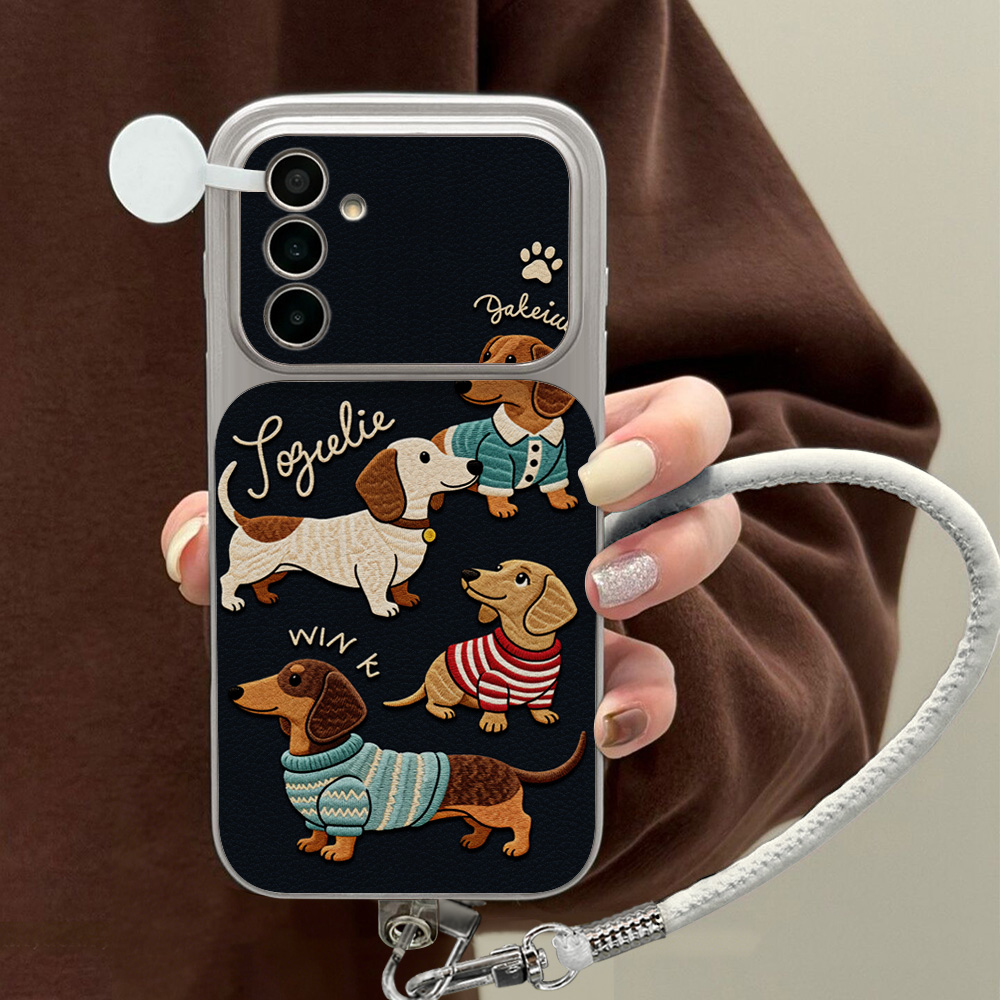 Cartoon Dachshund Phone Case F - Camera Wrist Strap 评论和价格