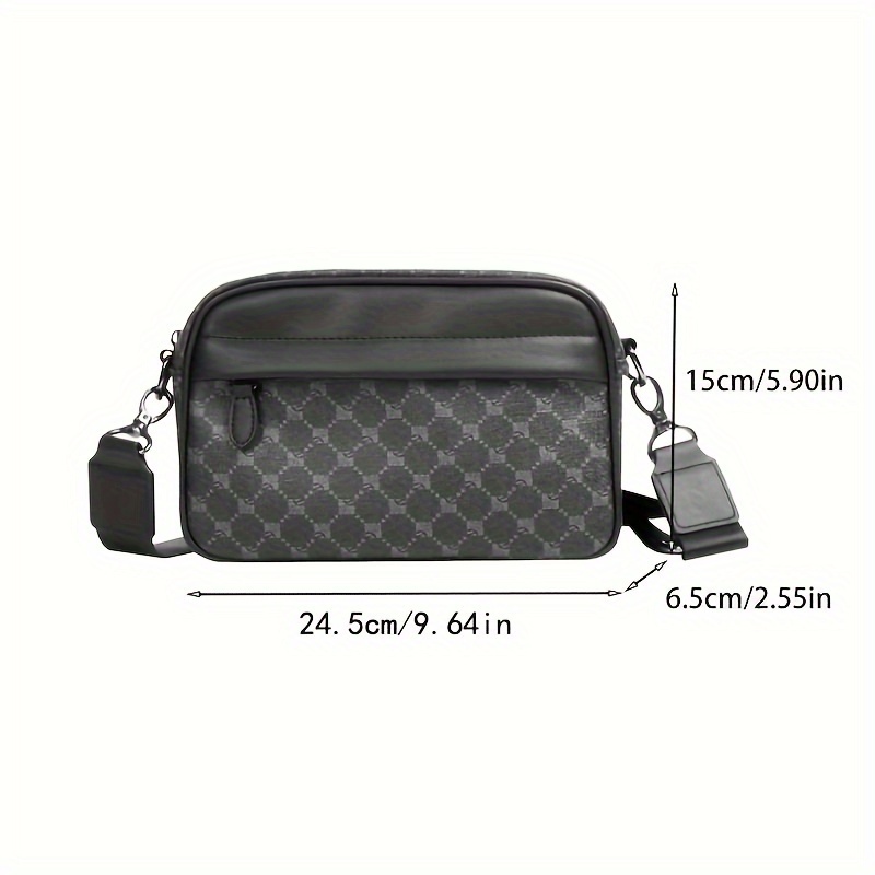 Men Classic Print PU Crossbody - Camera Wrist Strap 评论和价格