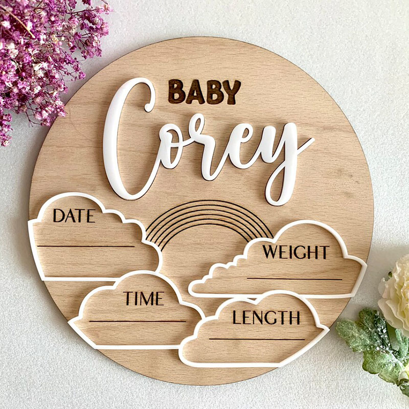 Custom Baby Name Announcement  - Photography Prompt 评论和价格