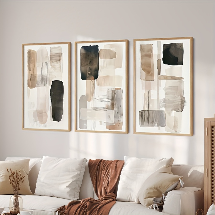 3PC frameless  of Black Beige  - Photography Geometry 评论和价格