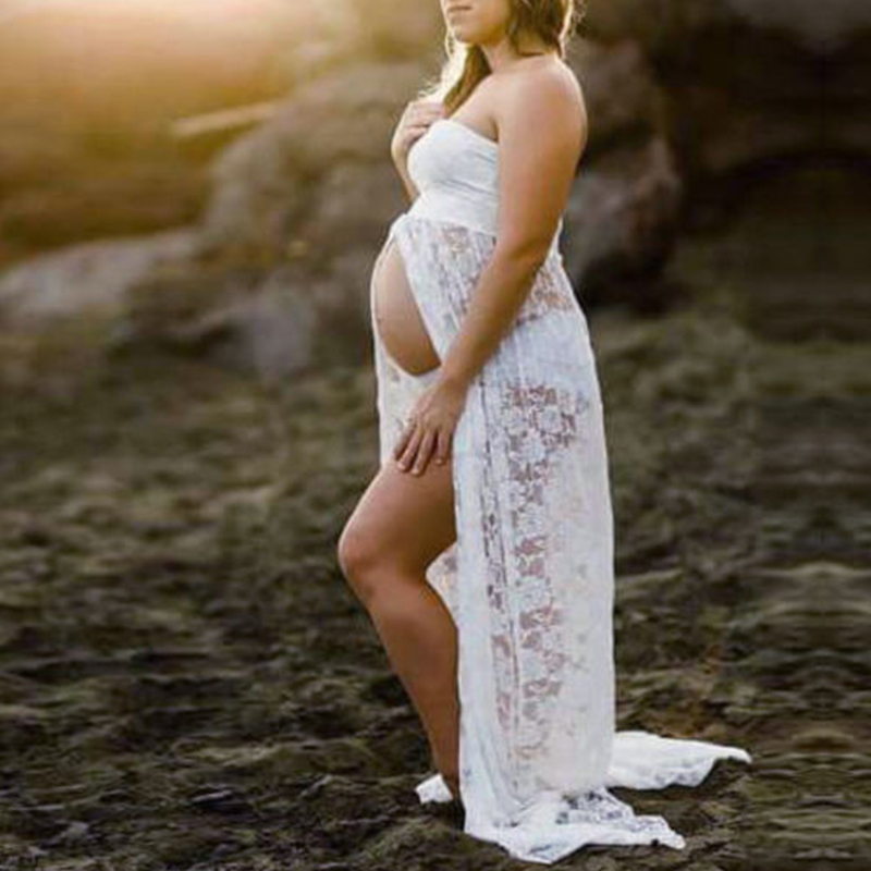 Long Maxi Gown Lace Maternity  - Photography Club 评论和价格
