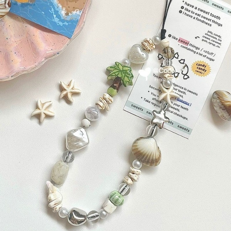 Summer Seashell Beaded Phone S - Camera Wrist Strap 评论和价格
