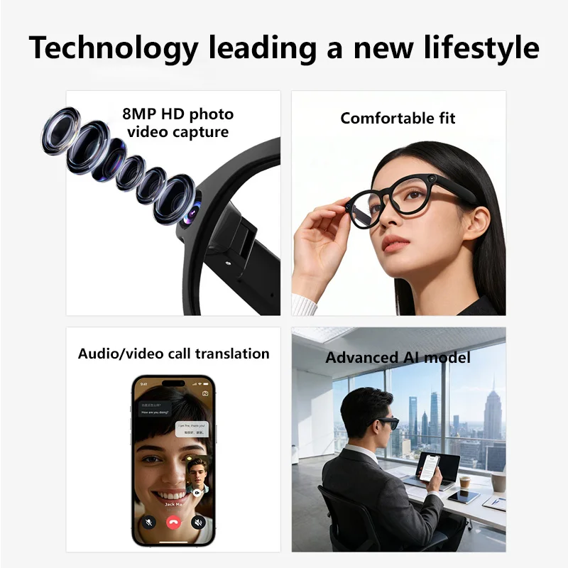 New 800W Pixel AI Smart Glasse - Photography Videos Free 评论和价格