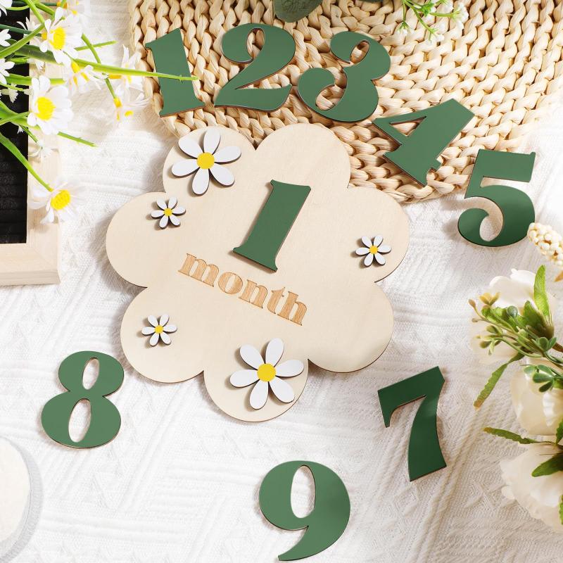 Wooden Baby Monthly Milestone  - Photography Cheat Sheet 评论和价格