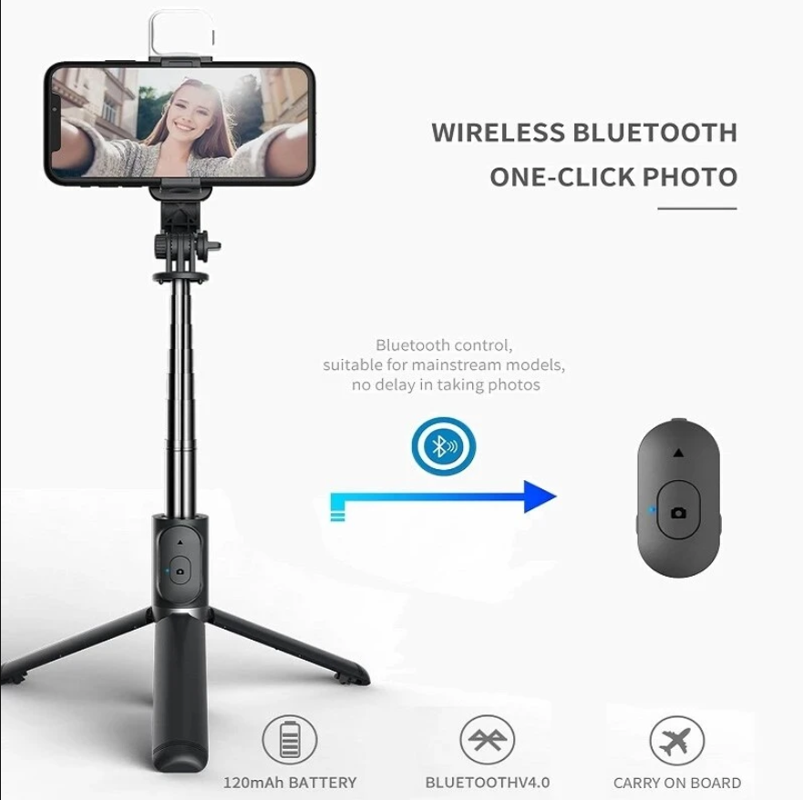Phone Selfie Stick Tripod Blue - Photography Basics 评论和价格