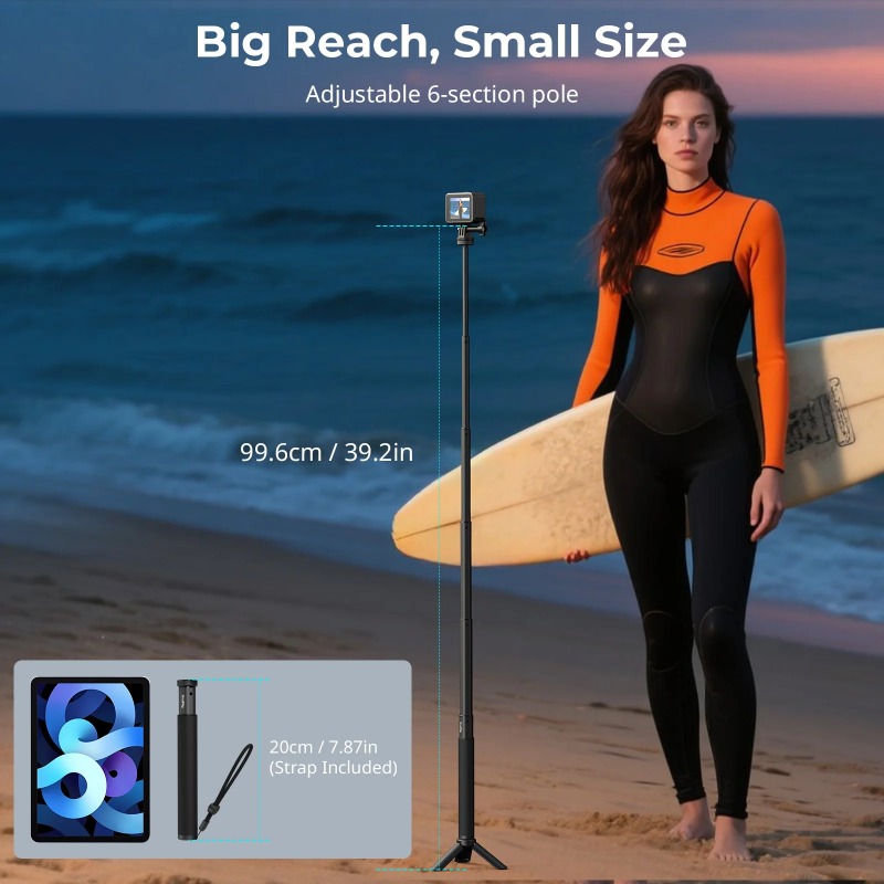 SmallRig Selfie Stick for Acti - Camera Wrist Strap 评论和价格